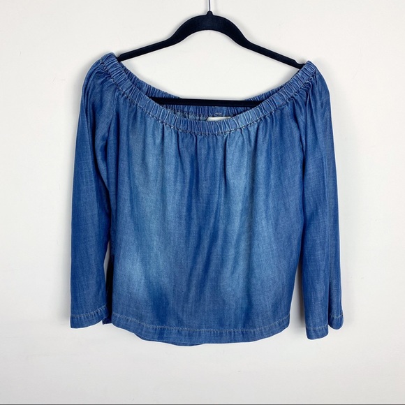 Anthro Cloth & Stone Chambray Blouse | G20-9 - Picture 2 of 13